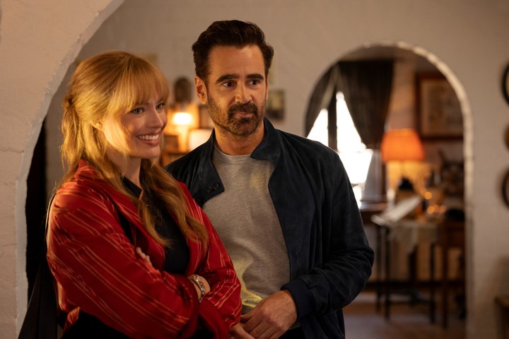 Margot Robbie y Colin Farrell, en una escena del filme. Foto Sony / UIP