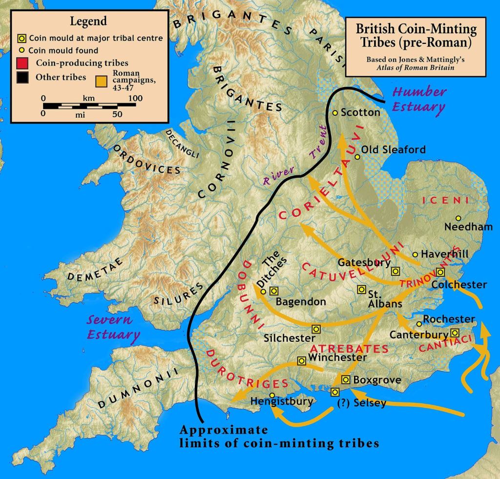 Tribus británicas operativas durante la invasión romana de las islas