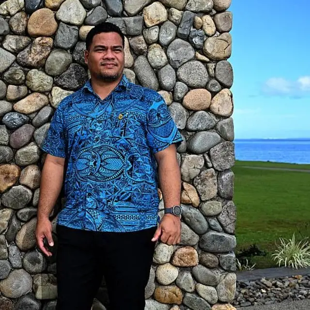 Simon Kofe, ministro de Relaciones Exteriores de Tuvalu