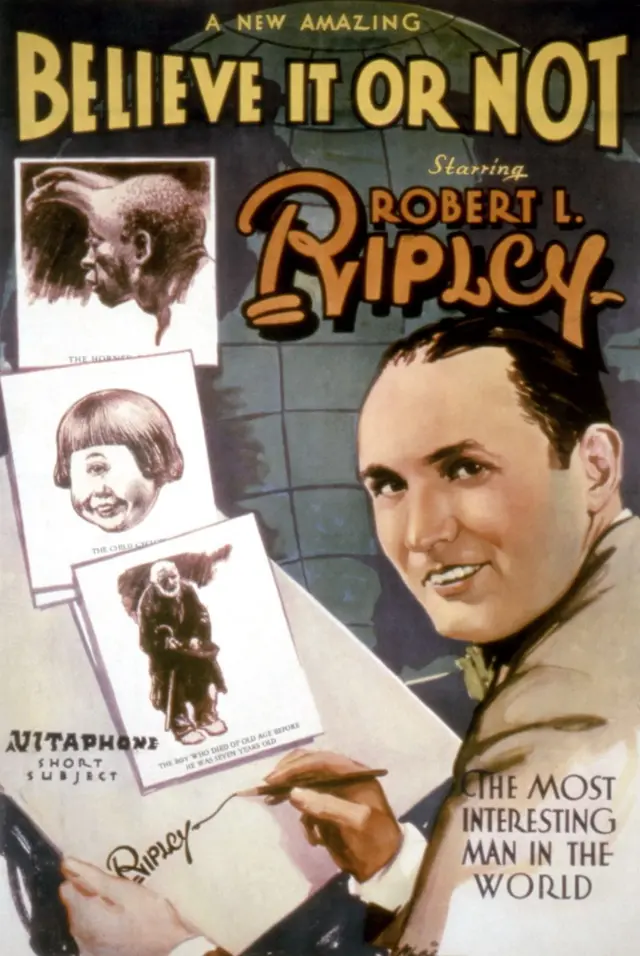 Poster con dibujo de Ripley y algunas de sus caricaturas