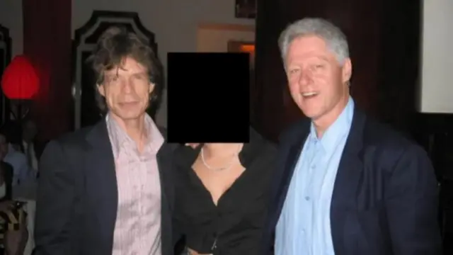 Mick Jagger y Bill Clinton 