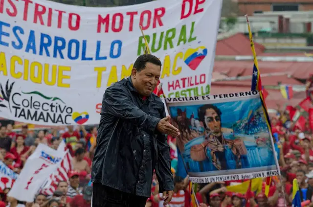 Hugo Chávez durante la campaña presidencial de 2012.