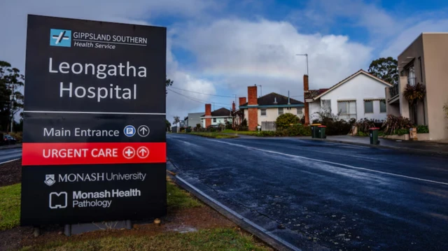 Letrero del hospital de Leongatha