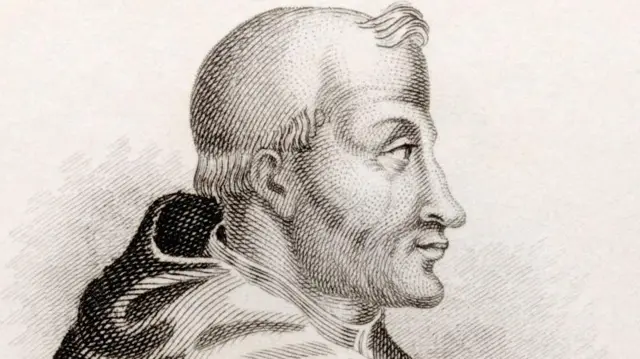 Dibujo de Tomás de Aquino