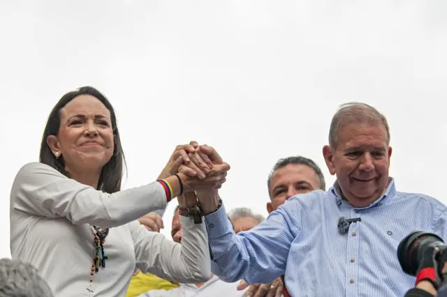 María Corina Machado y Edmundo González