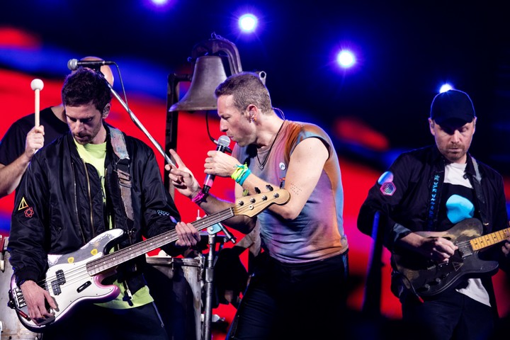 Coldplay en River, durante su última fecha. Foto gentileza DF/Trigo Gerardi.