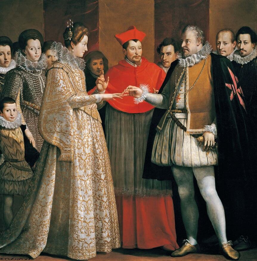 Boda entre Enrique IV y María de Médici, de Jacopo Chimenti