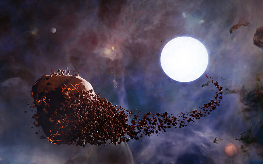¿Un mundo en destrucción en el corazón de la nebulosa planetaria de la Hélice?