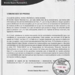 Comunicado de Prensa Gasero