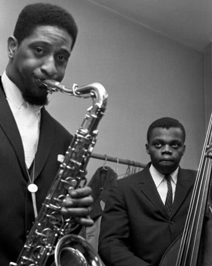 El saxofonista Sonny Rollins, con Jenty Gimes en el contrabajo.