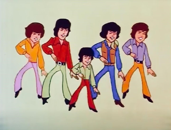 The Osmonds, en versión de  dibujitos animados para los sábados por la mañana. Foto de prensa