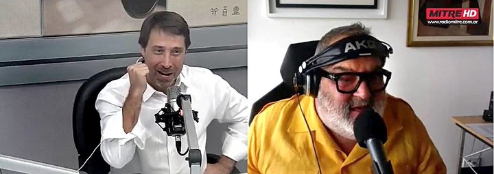 Eduardo Feinmann y Jorge Lanata moldearon inolvidables pases matutinos en Mitre.