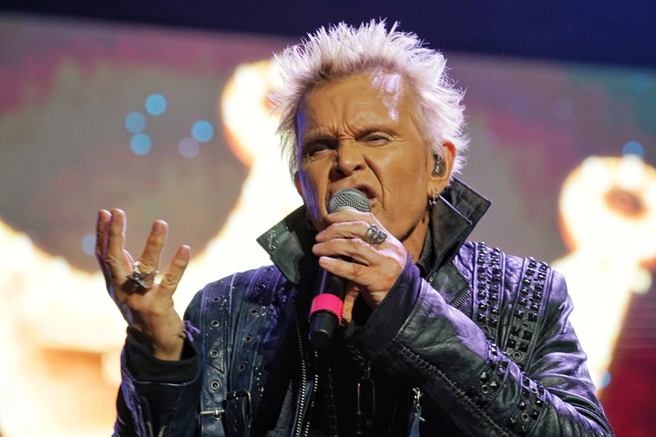 Billy Idol en vivo durante su visita anterior a Buenos Aires. Foto Martin bonetto 