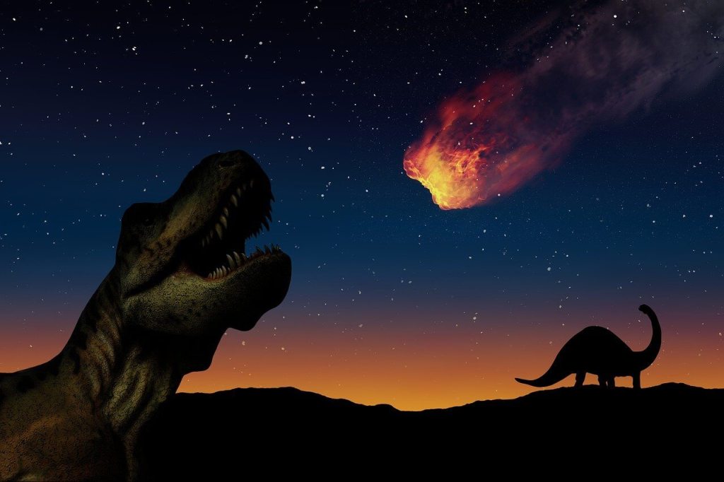 dinosaurios y meteorito