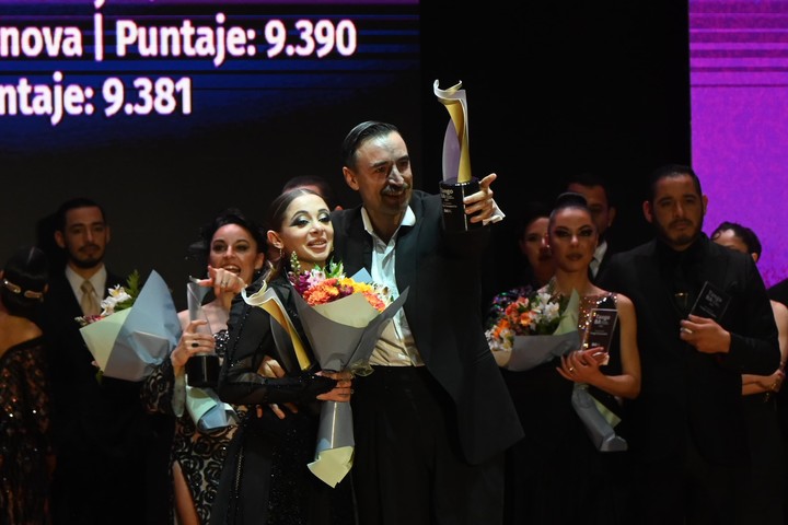 Leandro Bojko y Micaela García en el Campeonato Mundial de Tango Escenario. Foto de prensa