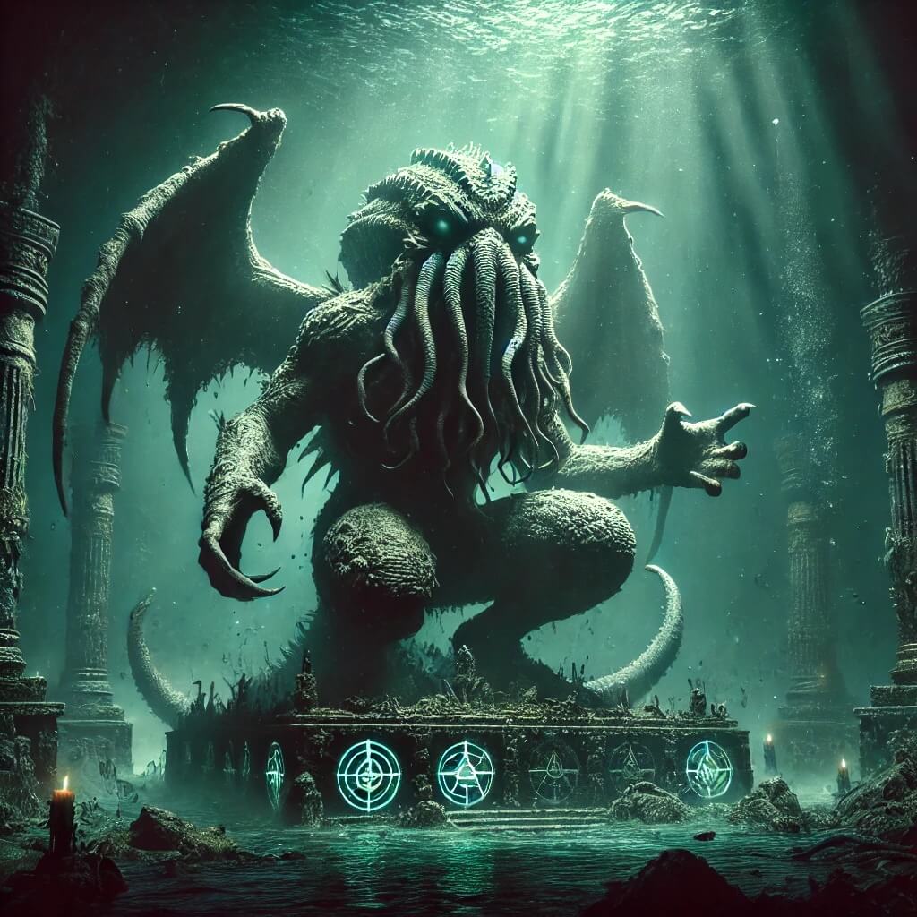 Cthulhu. Ilustración artística.