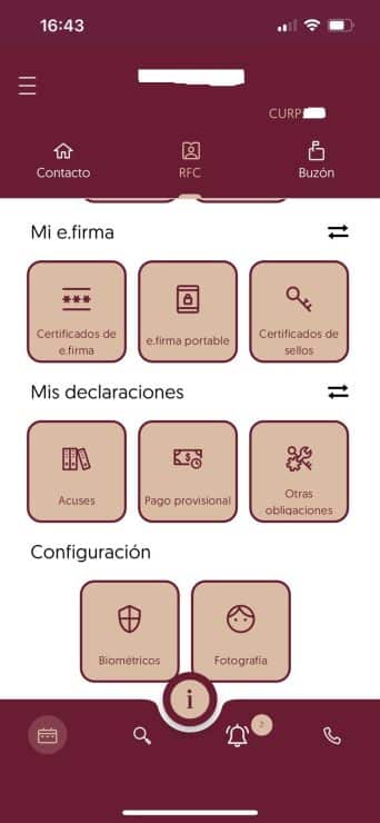 Figura 2 (fuente: captura de pantalla aplicación SAT Móvil)