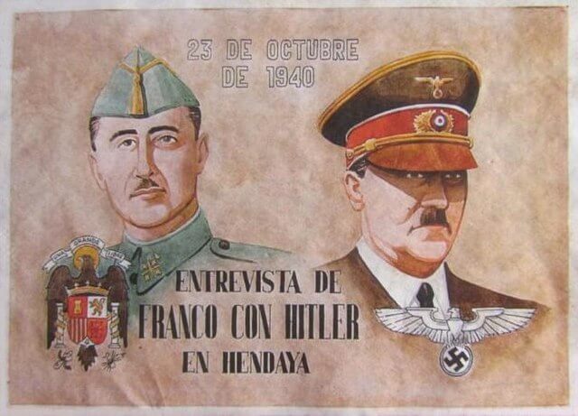 Ilustración conmemorativa de la entrevista de Hendaya