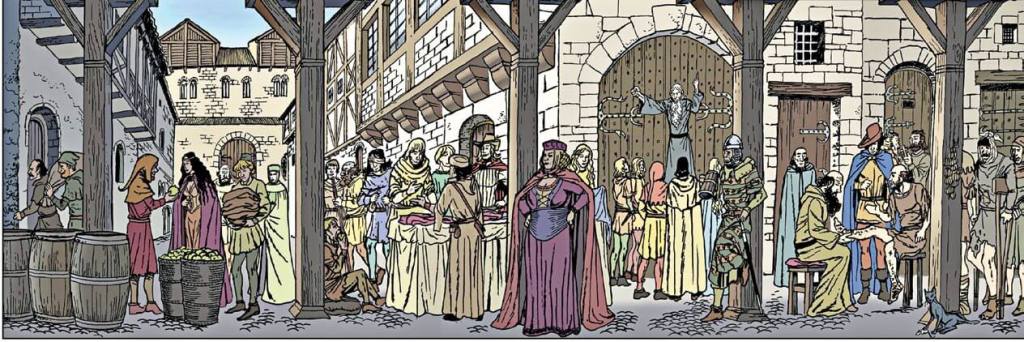 Les voyages de Jhen, con un prefecto predicando en Carcassonne