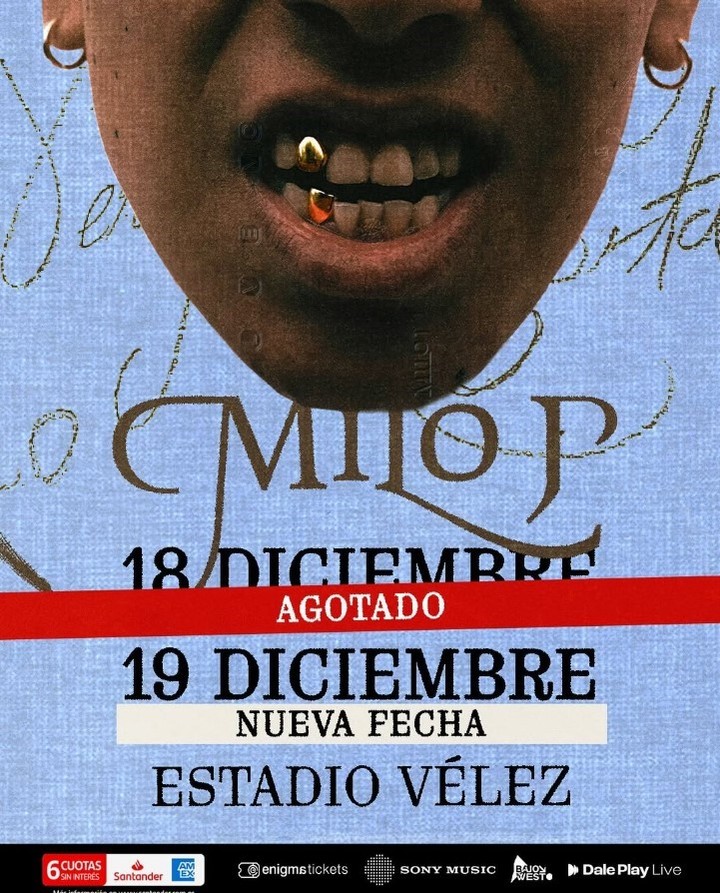 El nuevo flyer de MIlo J.