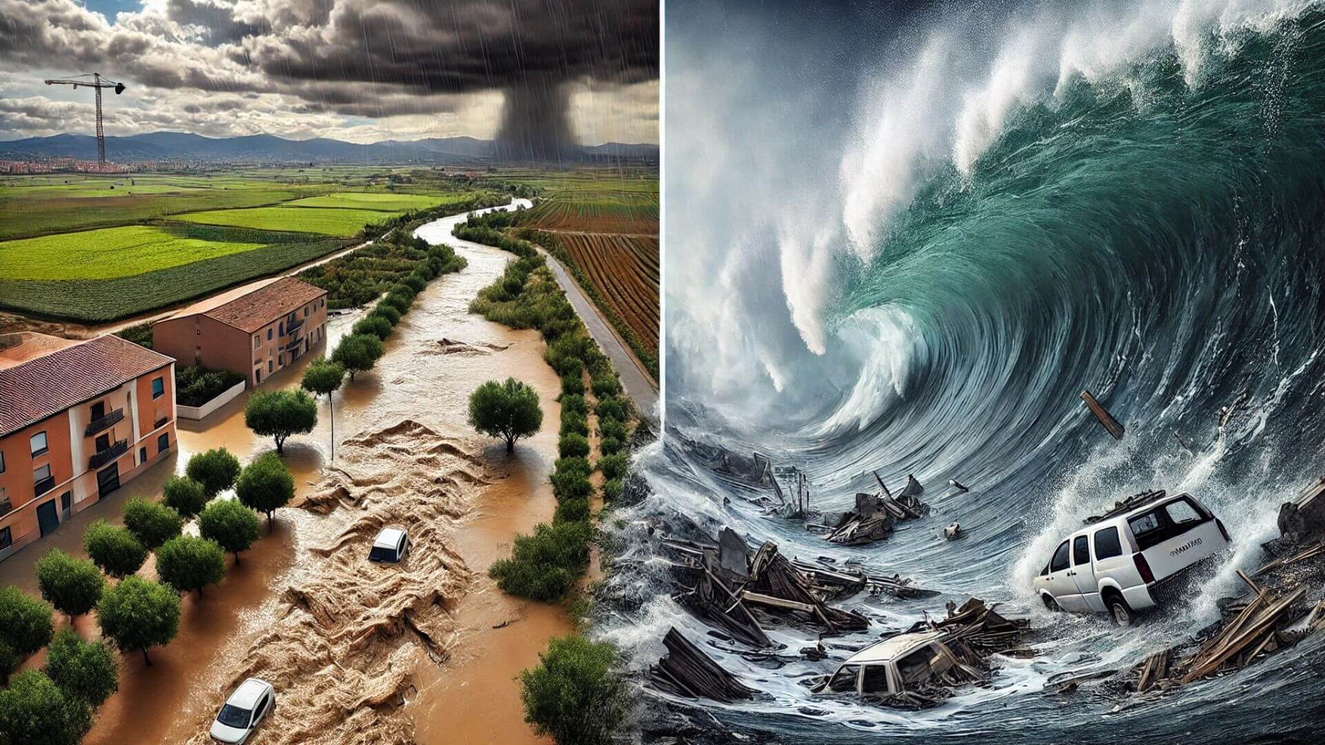 Comparativa tsunami vs. tsunami de agua dulce