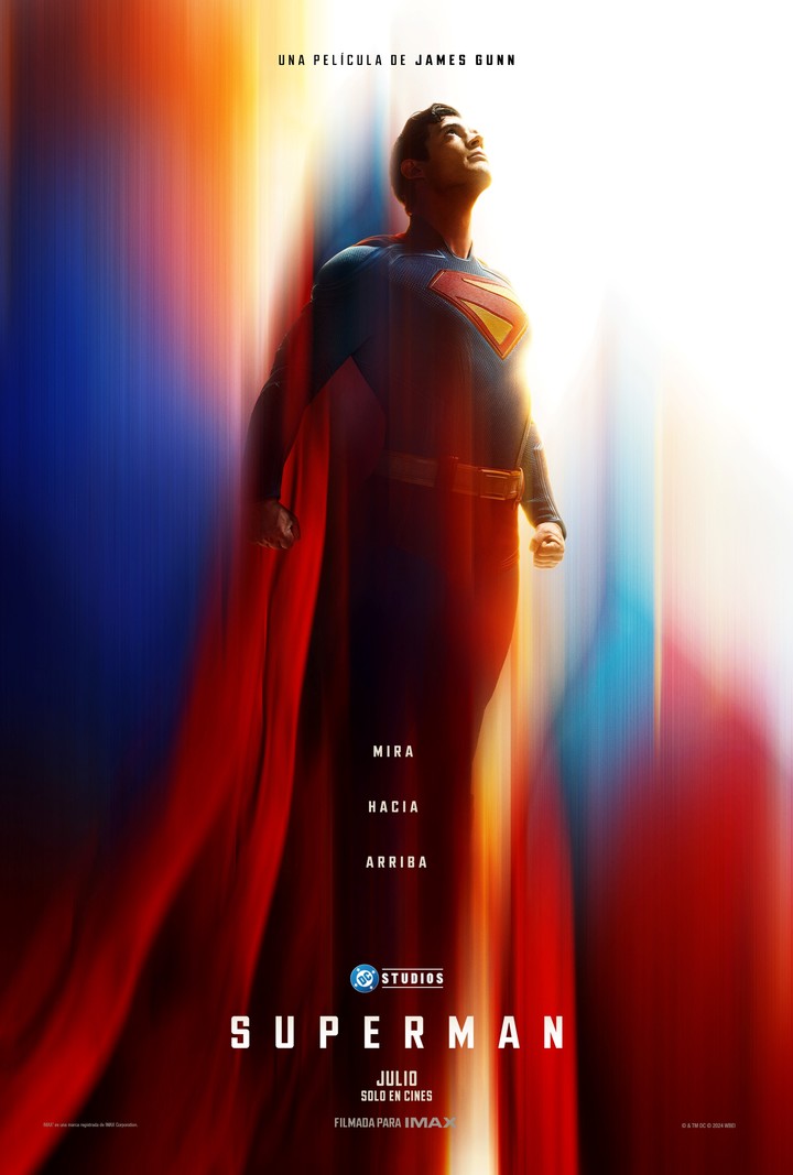 El afiche de Superman, que se estrenará dentro de siete meses.