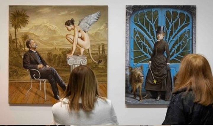 Mitológicas, obras de Alfredo Sábat en la Casa Nacional del Bicentenario. Fotos: CNB.