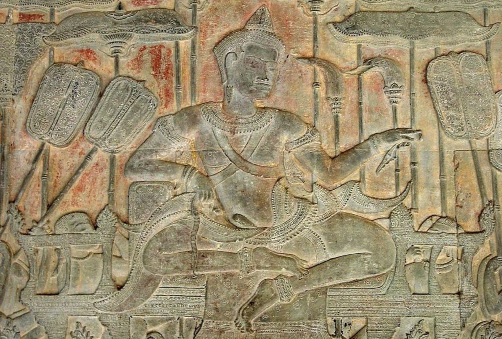 Relieve de Suryavarman II, rey constructor de Angkor Wat