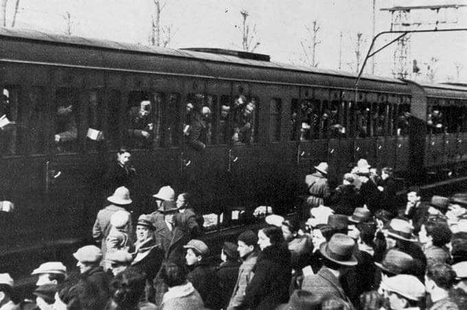 Tropas italianas rumbo a Etiopía en 1935