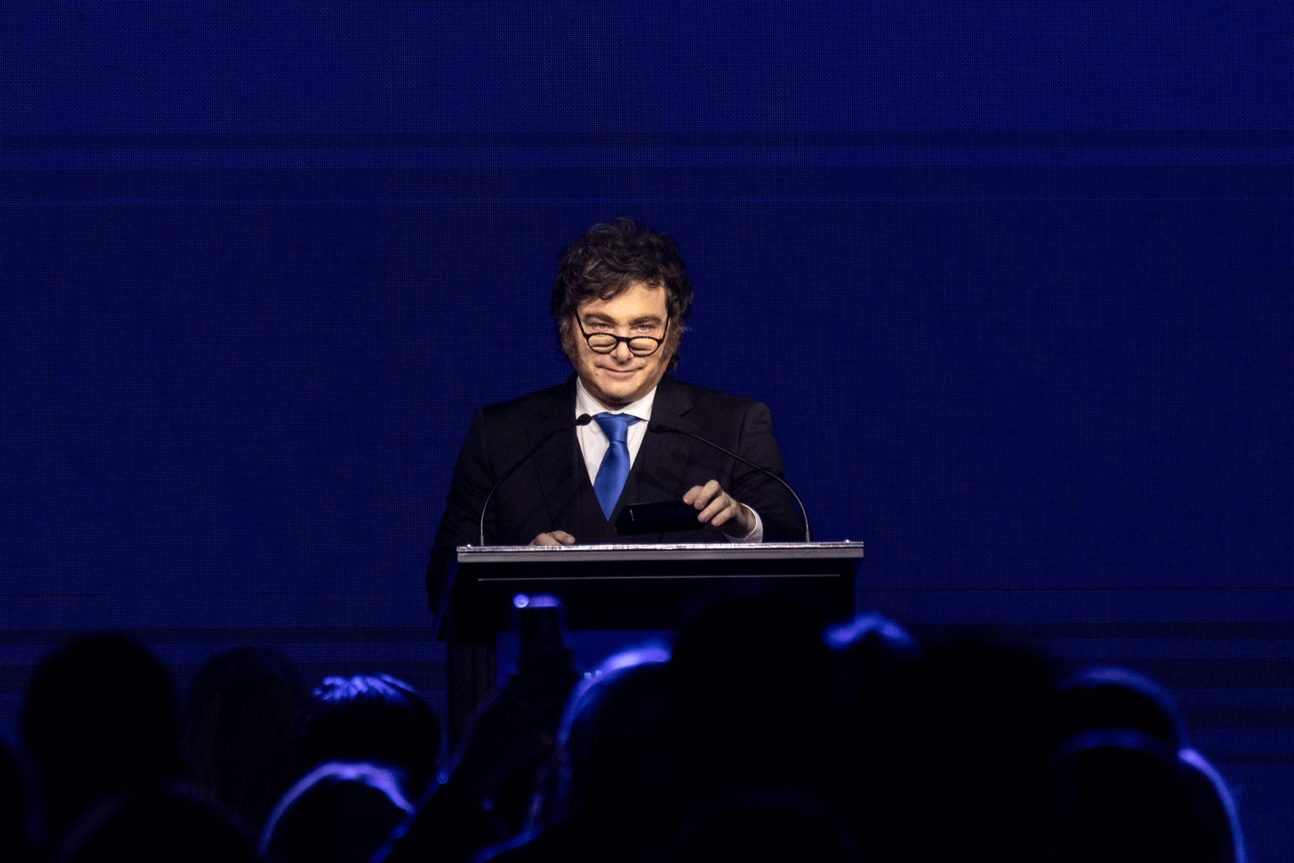Javier Milei en Santiago, Chile, el 3 de septiembre.
