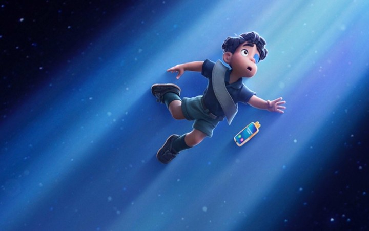 Elio, el niño protagonista en el preciso momento en el que es abducido por aliens. Foto Disney