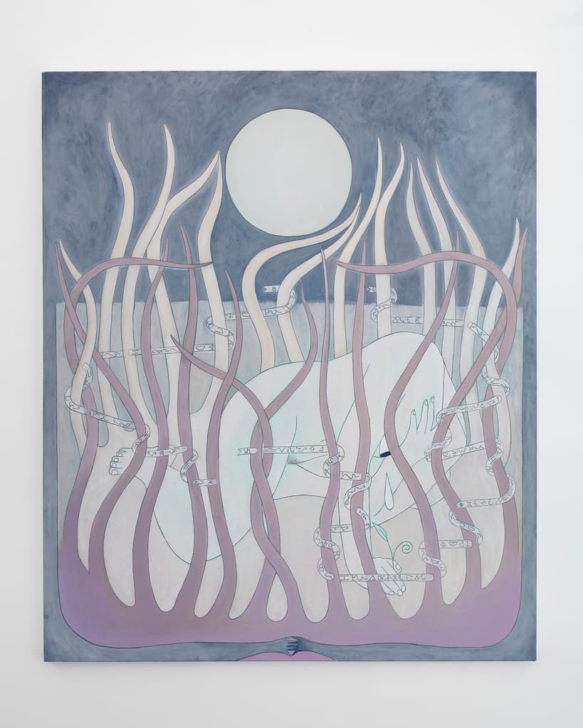 Cuadro de María Conejo en la exposición A Carnival of Bodies.