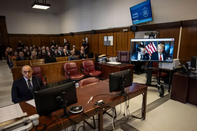 La sala del tribunal de Nueva York