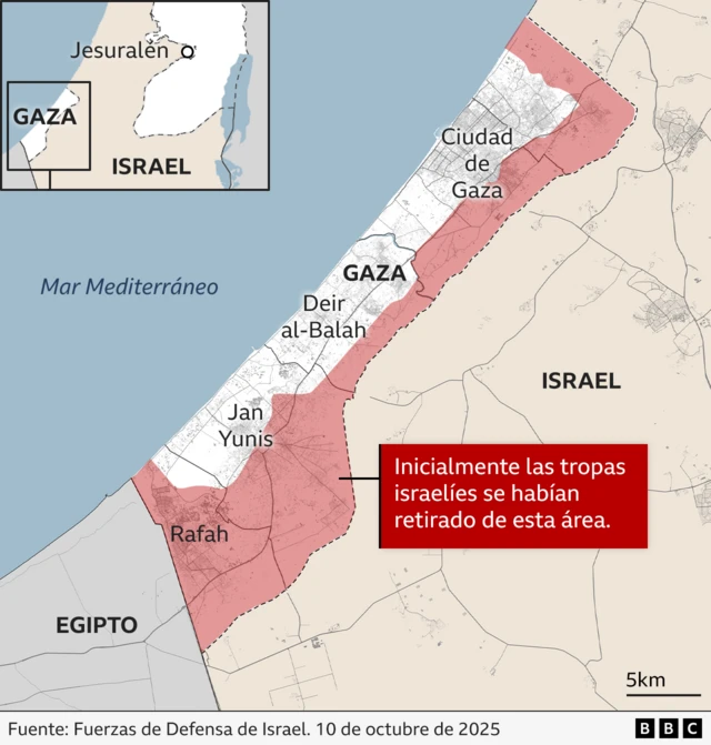 Mapa de Gaza