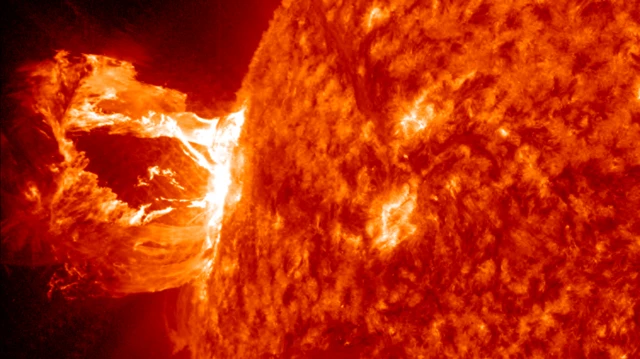 Imagen de una llamarada solar del Observatorio de Dinámica Solar de la NASA