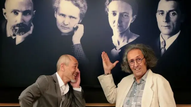 Renaud Huynh, Marc Ammerich y los Curie: Pierre, Marie, su hija Irène y su yerno, Frédéric