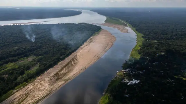Vista del río Amazonas en Colombia.