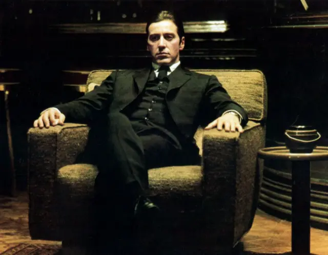 Al Pacino interpretando a Michael Corleone en El Padrino