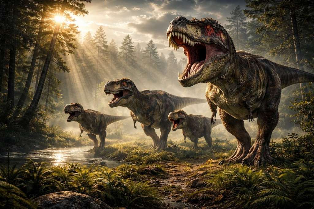 Un nuevo análisis de los anillos de crecimiento en los huesos de las patas de 17 ejemplares de Tyrannosaurus rex indica que estos dinosaurios alcanzaban la madurez mucho más tarde de lo que se creía
