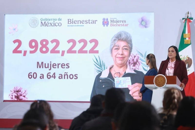 La Pensión Mujeres Bienestar brinda un apoyo bimestral de 3 mil pesos. X / ARIADNA MONTIEL REYES La Pensión Mujeres Bienestar brinda un apoyo bimestral de 3 mil pesos. X / ARIADNA MONTIEL REYES