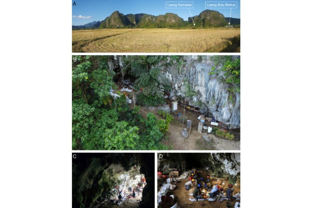 La cueva de Leang Bulu Bettue, enclavada en el paisaje kárstico de Maros-Pangkep, al sur de la isla indonesia de Sulawesi