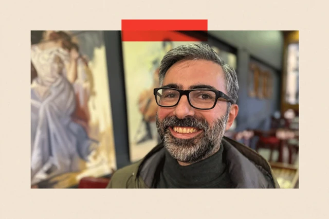 Retrato del escritor Odai al-Zobi