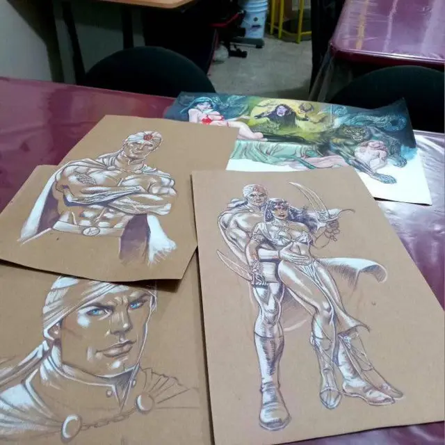 Bosquejos de los dibujos de Kalimán
