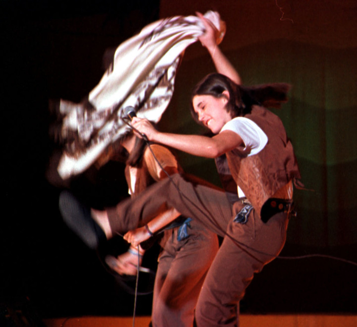 La Sole en su primer Cosquín, cuando tenía 15 años.