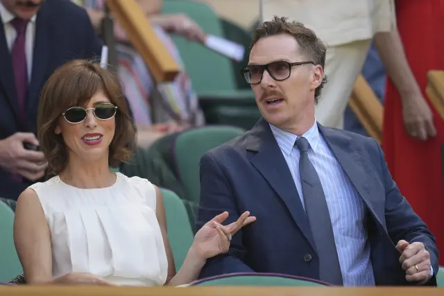 Actor Benedict Cumberbatch y Sophie Hunter. 