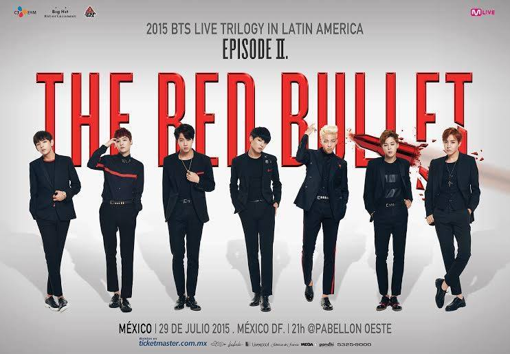 Póster de la primera presentación en solitario de BTS en México.