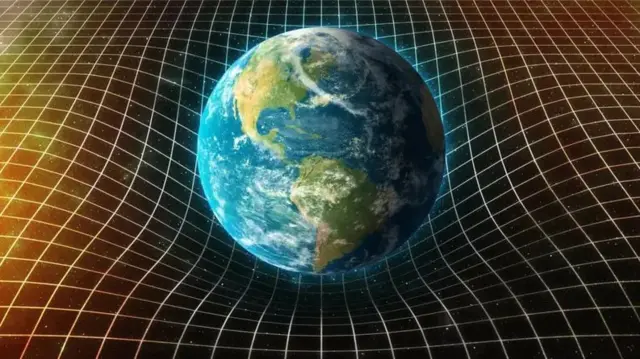 Imagen de la Tierra en el espacio-tiempo