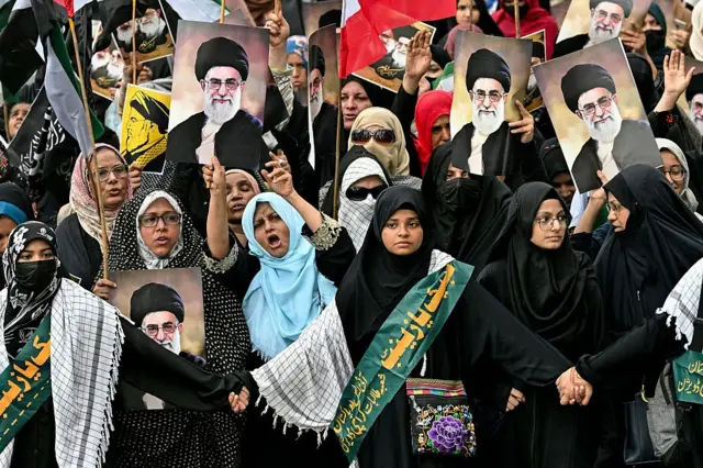 Una manifestación proiraní en Pakistán