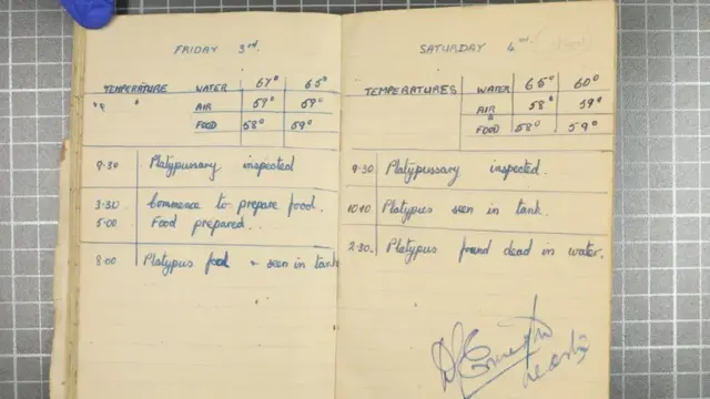 Bitácora abierta el día de la muerte de Winston