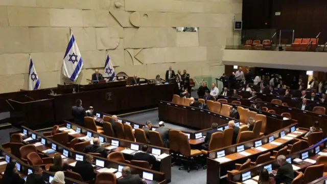 Una fotografía de archivo muestra la cámara del parlamento israelí (Knesset).